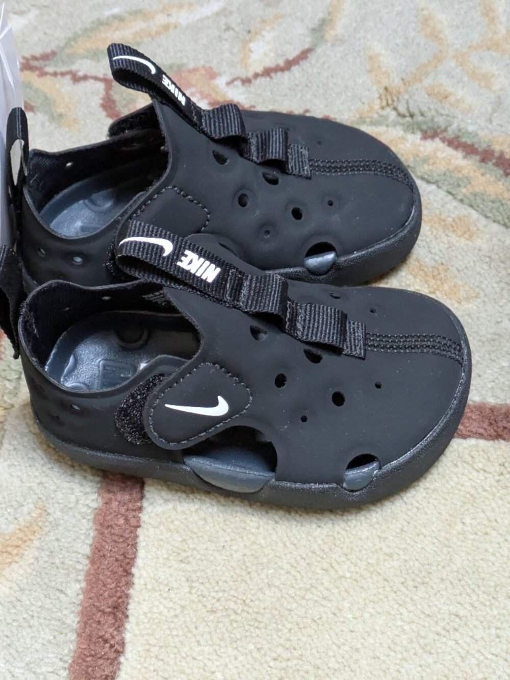 NEW Baby/Toddler Nike Sunray Protect 4, Water-Friendly, Sandals, Black, Size 3C